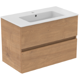 Alva Ora Unterschrank inkl. Keramik-WT 81,5x56,5x45cm, Eiche - AQBMORWTUSK80E