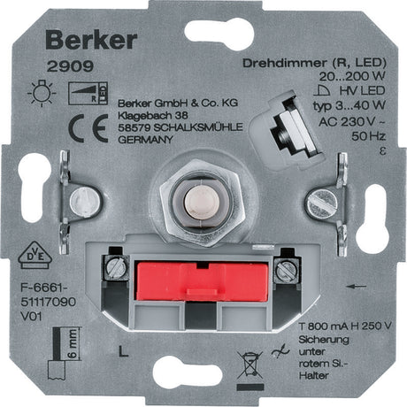 BERKER Drehdimmer 200 W / LED 40 W Up  – 2909