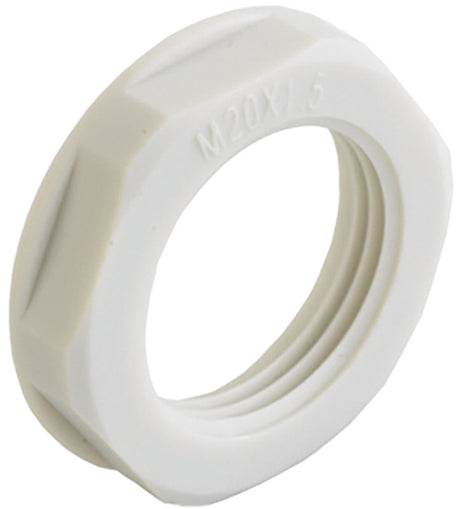AGRO Gegenmutter PA6 M25 hellgrau RAL 7035   – 8255.25
