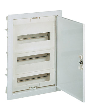 LEGRAND Unterputz Kleinverteiler 3-reihig 36+6TE mit Metalltür, Signalweiß, IP30   – 001433