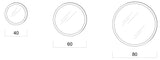Alva Forta Lichtspiegel rund Dm 80cm, LED-Band, 32W - AQBMFOLSR80