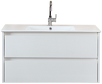 ALVA Bela Unterschrank ink. Keramik WT, 2 Ausz., 81x50,8x51cm, Weiß Glanz