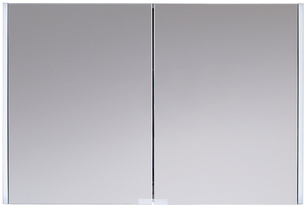 Alva Bela Spiegelschrank 100x68x16cm, LED seitlich, Weiß Glanz - AQBMBESPS3W