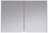 Alva Bela Spiegelschrank 100x68x16cm, LED seitlich, Weiß Glanz - AQBMBESPS3W