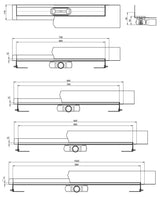 Alva Aura Duschrinne Edelst.m.Wand- aufk.h.,L:685x68mm,m.Abdichtfl.,oh.Rost - AQBFAUDR68FW