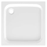 Alva Forta Stahlemail Brausetasse 90x90x6,5cm, schweres Mod.,Weiß oh.Füsse - AQBTFOBT90.6S