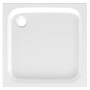 Alva Forta Stahlemail Brausetasse 90x90x6,5cm, schweres Mod.,Weiß oh.Füsse - AQBTFOBT90.6S