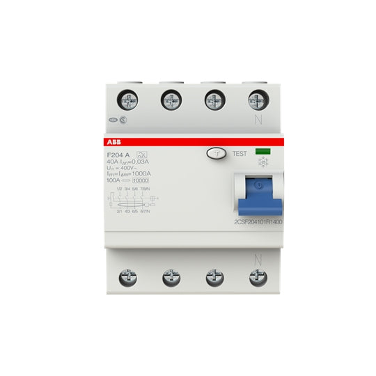ABB FI-Schalter Typ A 40A/4pol/30mA   – 2CSF204101R1400