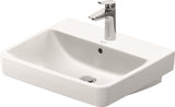 Alva Juna Waschtisch 55x46cm mit Hahnloch, Weiß - AQKEJUWT55