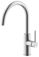 Alva Juna Spltischarmatur H: 36cm schwenkbarer Festauslauf, Edelstahl - AQARJUSPT31E