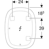 Alva Forta Lichtspiegel oval 60x80cm Aufhängung hoch + quer, LED 23W - AQBMFOLS12