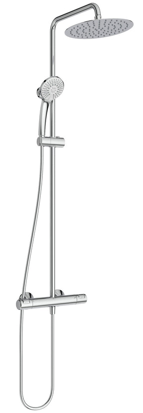 Alva Spa Duschsystem 111,7cm mit Thermostat, Chrom - AQARSPDST7.1