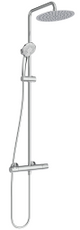 Alva Spa Duschsystem 111,7cm mit Thermostat, Chrom - AQARSPDST7.1