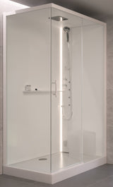 Alva Spa 1.0 Dampfdusche m.Thermost. re. 120x90cm, Eckkabine, ESG Clean,Weiß - AQDDSPE12.9RW