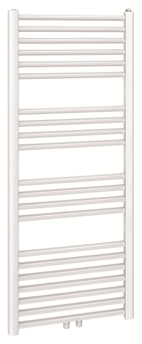 Alva Una 1.0 Badheizkörper gerade Mittenanschluss, 122,2x50cm, Weiß - AQBHK122.50M.1