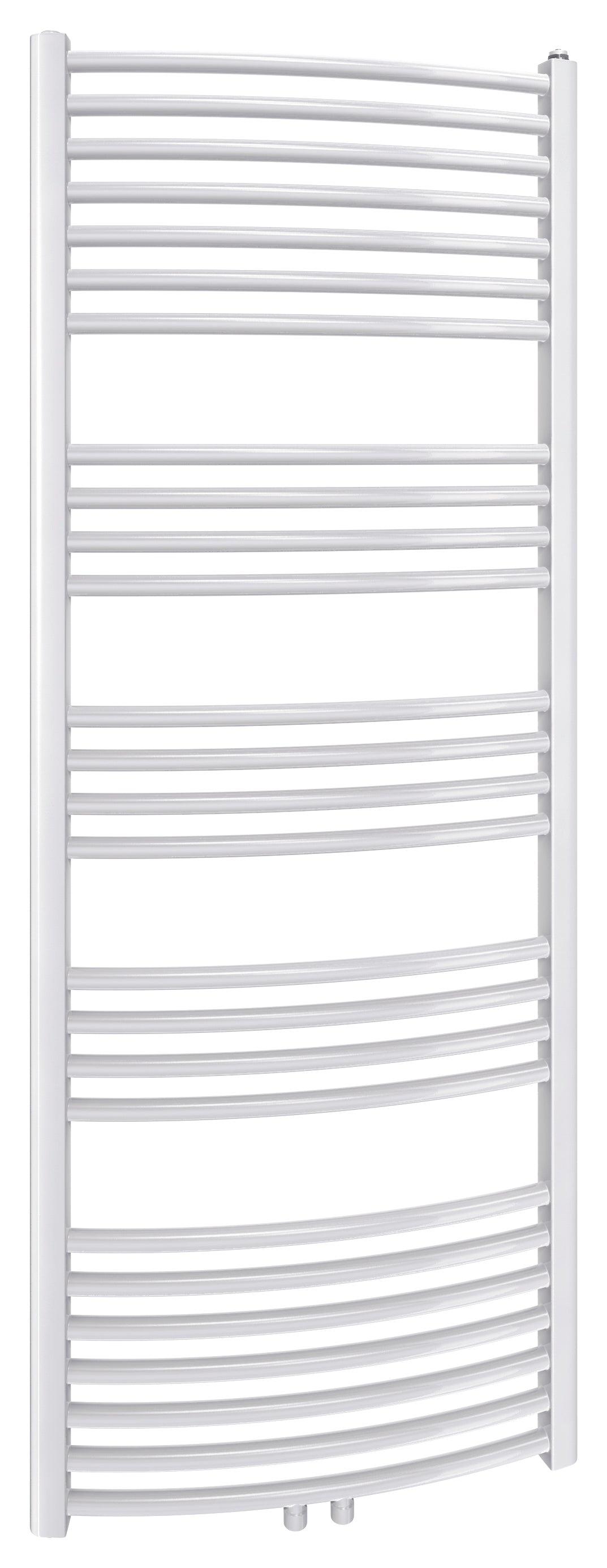 Alva Una 1.0 Badheizkörper gebogen Mittenanschluss, 153,7x50cm, Weiß - AQBHK153.50GM.1