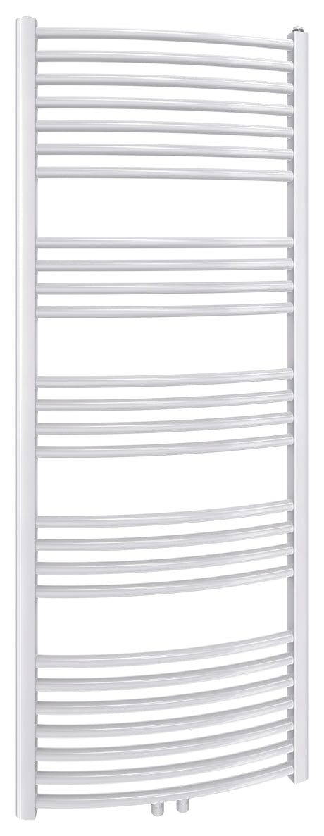 Alva Una 1.0 Badheizkörper gebogen Mittenanschluss, 153,7x50cm, Weiß - AQBHK153.50GM.1