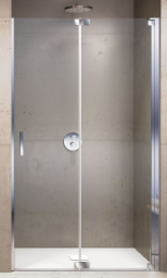 ALVA Ora Pendelfalttür für Nische 86,8-92,3/200cm, Chrom gl., ESG