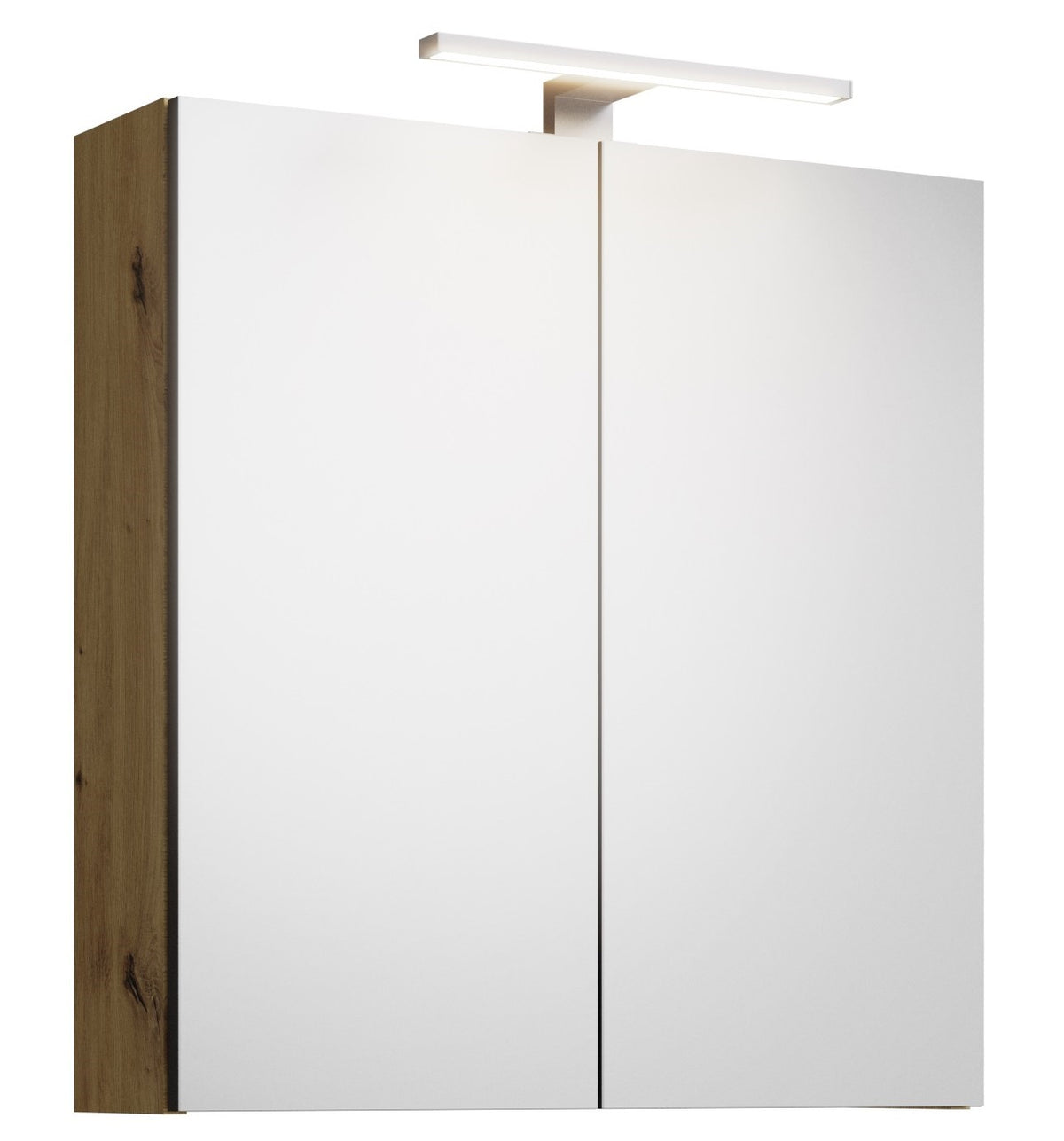 Alva Era Spiegelschrank 60x68x23,4cm LED-Aufsatzleuchte, Weiß Matt - AQBMERSPS1WM