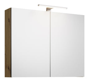 Alva Era Spiegelschrank 80x68x23,4cm LED-Aufsatzleuchte, Eiche Urban - AQBMERSPS2EU
