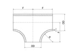 Alva Edelstahl T-Stueck DIN2615-1 Wst.1.4432 geschweisst206.0x3.0mm - ETG4-206.3