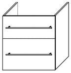 Alva Una Unterschrank für WT1 2 Auszüge, 59x60x45,2cm, Schlosseiche - AQUS3SE