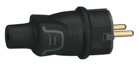 LEGRAND Schuko-Stecker Gummi schwarz Membran-Kabeleinführung  – 050342