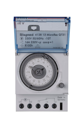 LEGRAND MicroRex QT31, analoge Tageszeitschaltuh r mit Gangreserve,230V50/60Hz,1Kanal,3TE   – 412813