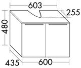 Alva Era Universal-Unterschrank oh. WT 60,3x48x43,5cm,2 Türen, Eiche Urban - AQBMERUUSEU