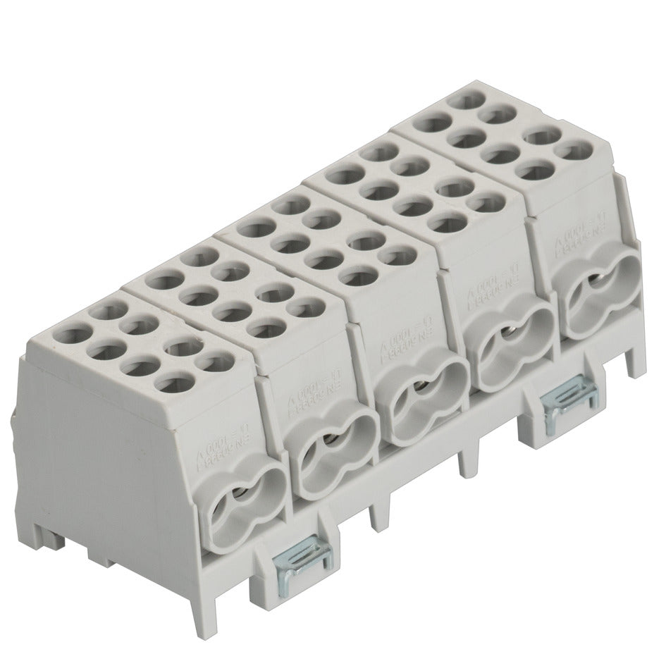 POLLMANN Hauptleitungs Abzweigklemme 5polig 5 Ein 2x25², 5 Aus 2x16mm²   – 2080519