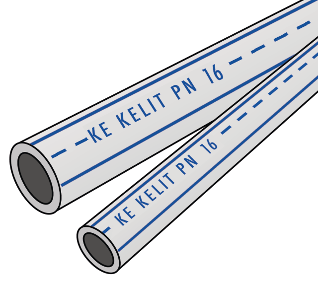 KE KELIT KE08 KELEN PP-RCT Rohr PN16 50x6,9 Länge 4m   – 1685001