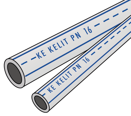 KE KELIT KE08 KELEN PP-RCT Rohr PN16 40x5,5 Länge 4m   – 1684001