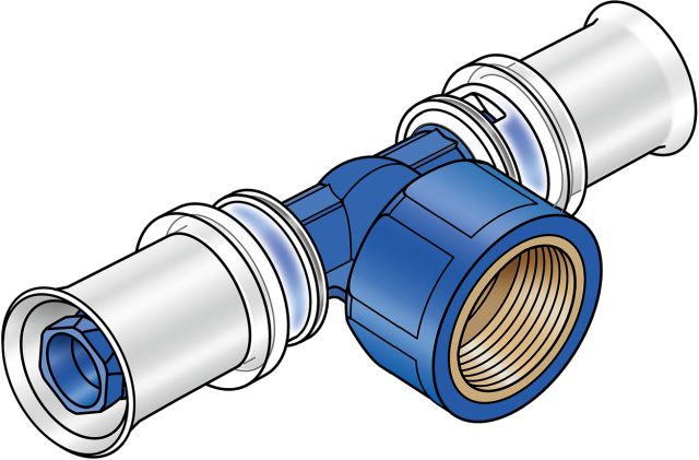 KE KELIT KWW447 WINDOX-W T-Stück m.Abg.IG 25x3/4"  – 72440E04