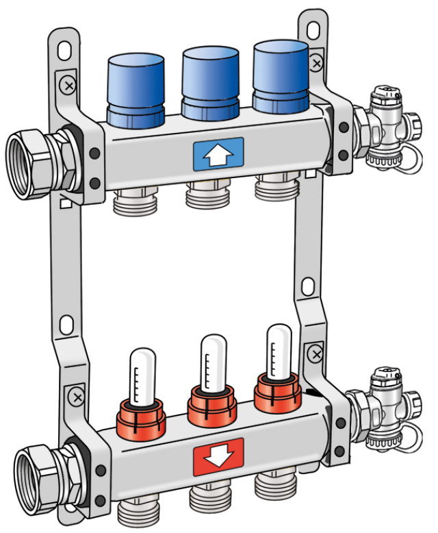 KE KELIT KMU590E ULTRAX FB-Verteiler 8 L: 525mm Einsatzbereich:70 Grad C-6bar  – 7908600