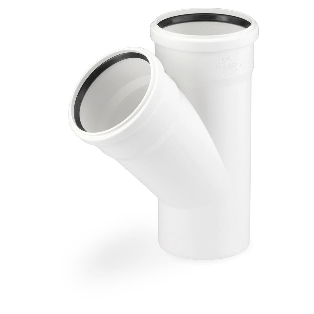 REHAU RAUPIANO PLUS Einfachabzweig DN 50/50, 45 Grad  – 11212341001