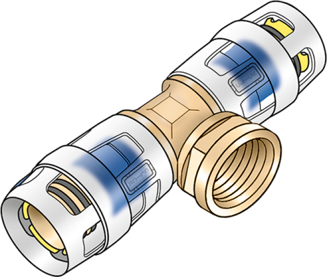 KE KELIT KMP447X PROTEC CLIX T-Stück m.IG 25x1/2"  – 730240E02