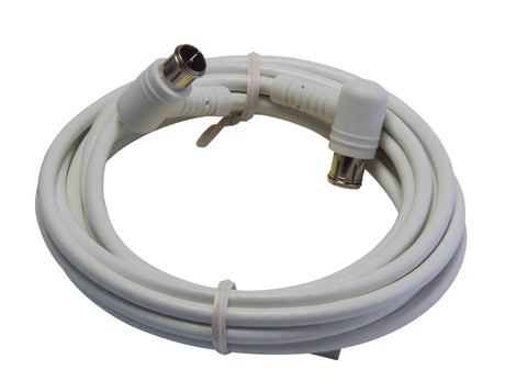 TRIAX SAT-Anschlusskabel, hohes Schirmungsmass >85 dB, Quick-F-Winkelstecker, Länge 5,0  – 389330