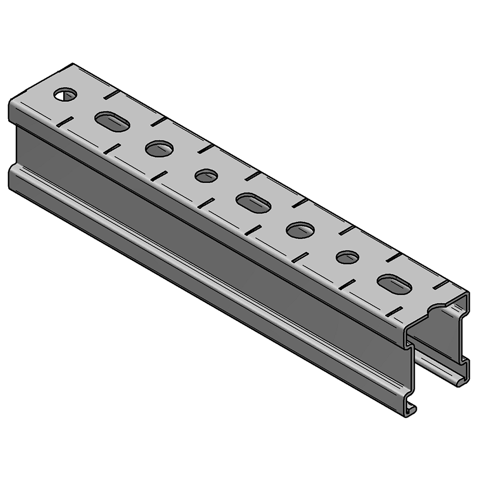 MEFA Montageschiene C-Profil Stex, 35 / 42 / 1,5 mm L= 2 m fbv  – 12735422