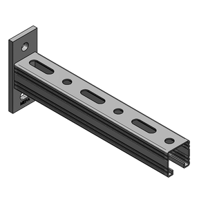 MEFA Konsole C-Profil 45/45, L= 315 mm Platte längs gvz  – 180450315