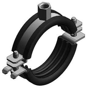 MEFA Rohrschelle Omnia MB 20x1.5, 15 - 20 mm M8/M10 TPE  – 0398020