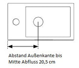 Alva Ora Gästebad mit WT Weiß gl. Unterschrank m. 1 Tür, Sherwood - AQBMORGB7S