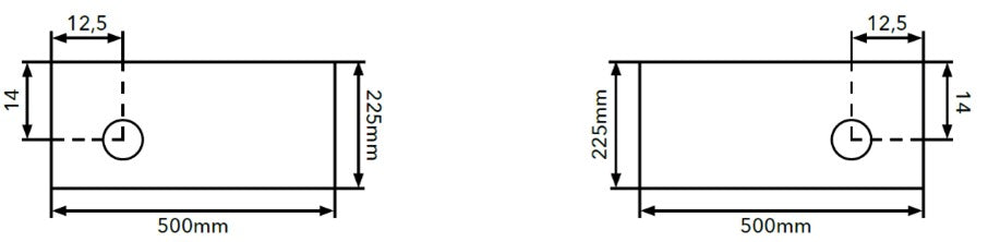 Alva Ora Gästebad AB Schwarz Matt Stahlrahmen., US m. 1 Tür, Nero - AQBMORGB5N