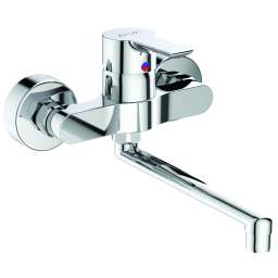 Alva Prima Spltischarmatur Wandmontage, chrom - AQARPRSPTW