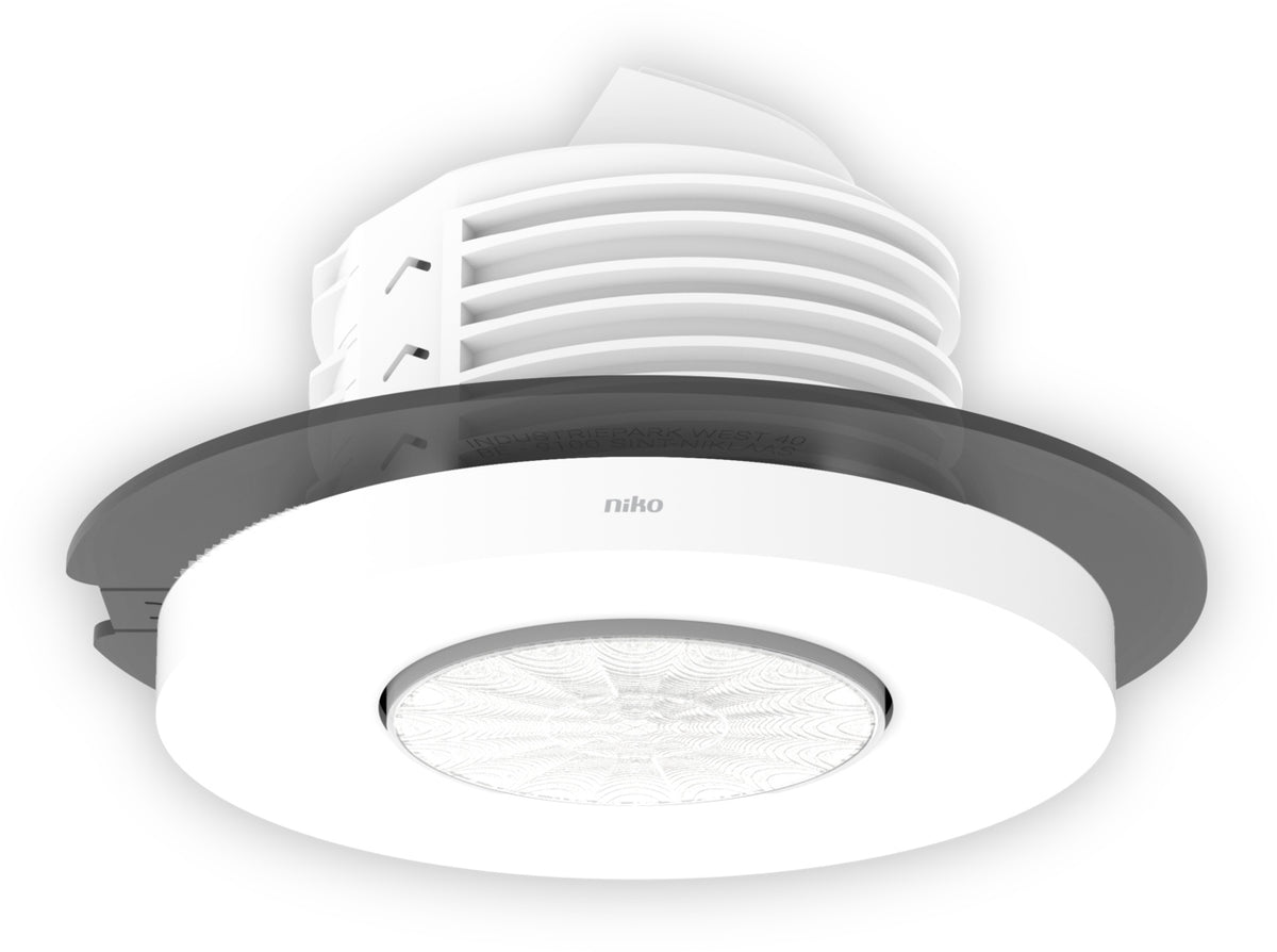 NIKO Bewegungsmelder M42MR, 230 V, 1 Kanal, 12-13 m, 360°, SnapFit, f.Deckene.,weiss  – 353-601111
