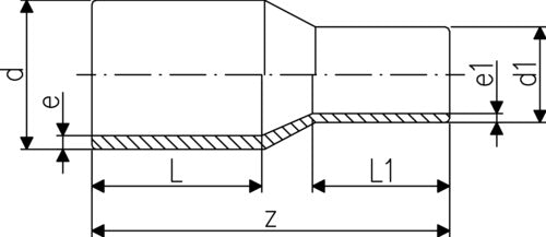 Alva PE 100-Reduktion langschenkelig 63x50 mm SDR 11 OEVGW-gepr.Gas - PEL1011R6350