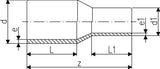 Alva PE100-Reduktion langschenkelig 160x140mm SDR 11 OEVGW-gepr.Gas - PEL1011R160140