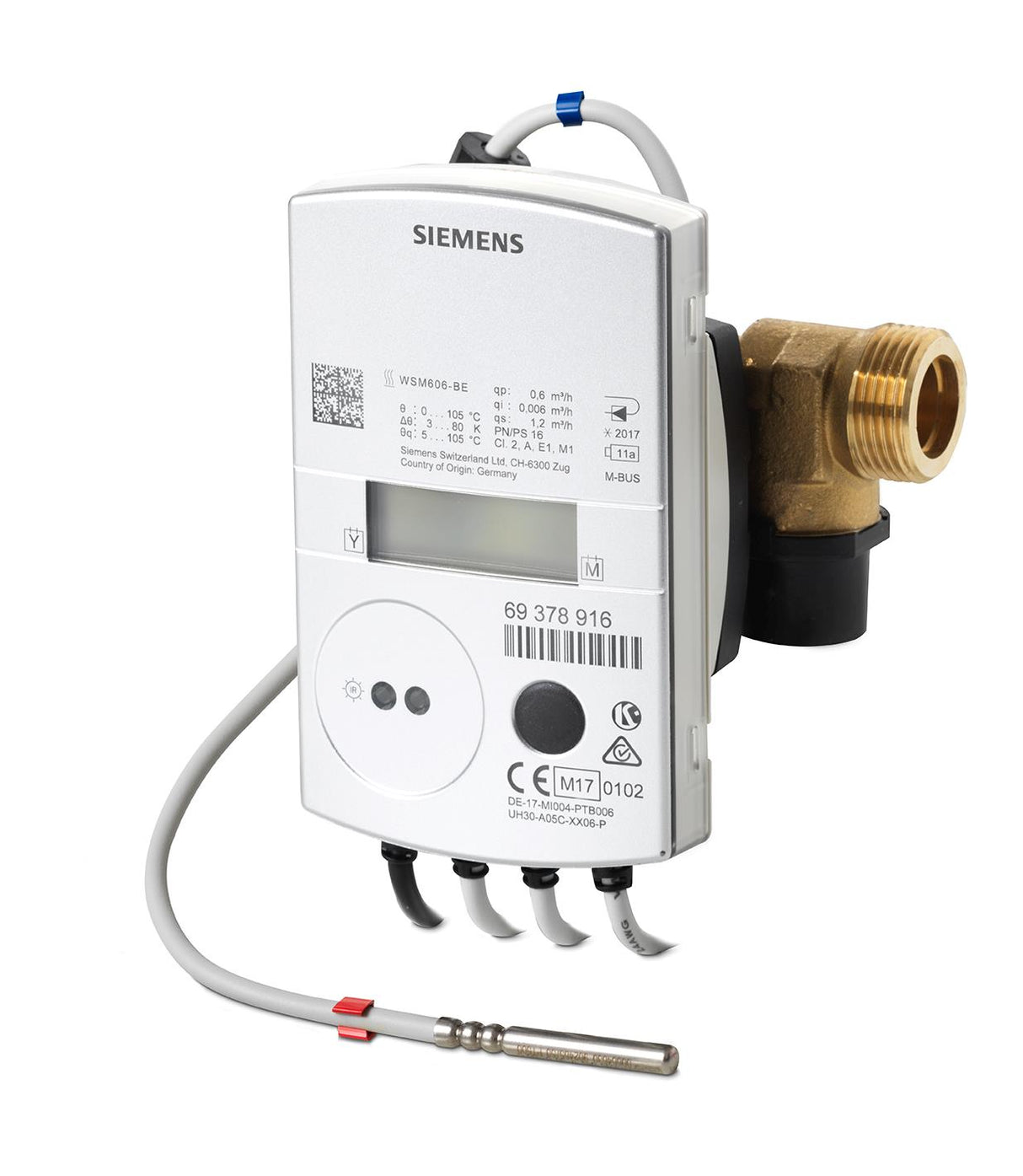 SIEMENS OESTERREICH Ultrasch.wärmezähler 2,5m3/h M-Bus MID Kl.2 110mm G1 PN16 Batt.   – WSM625-BE