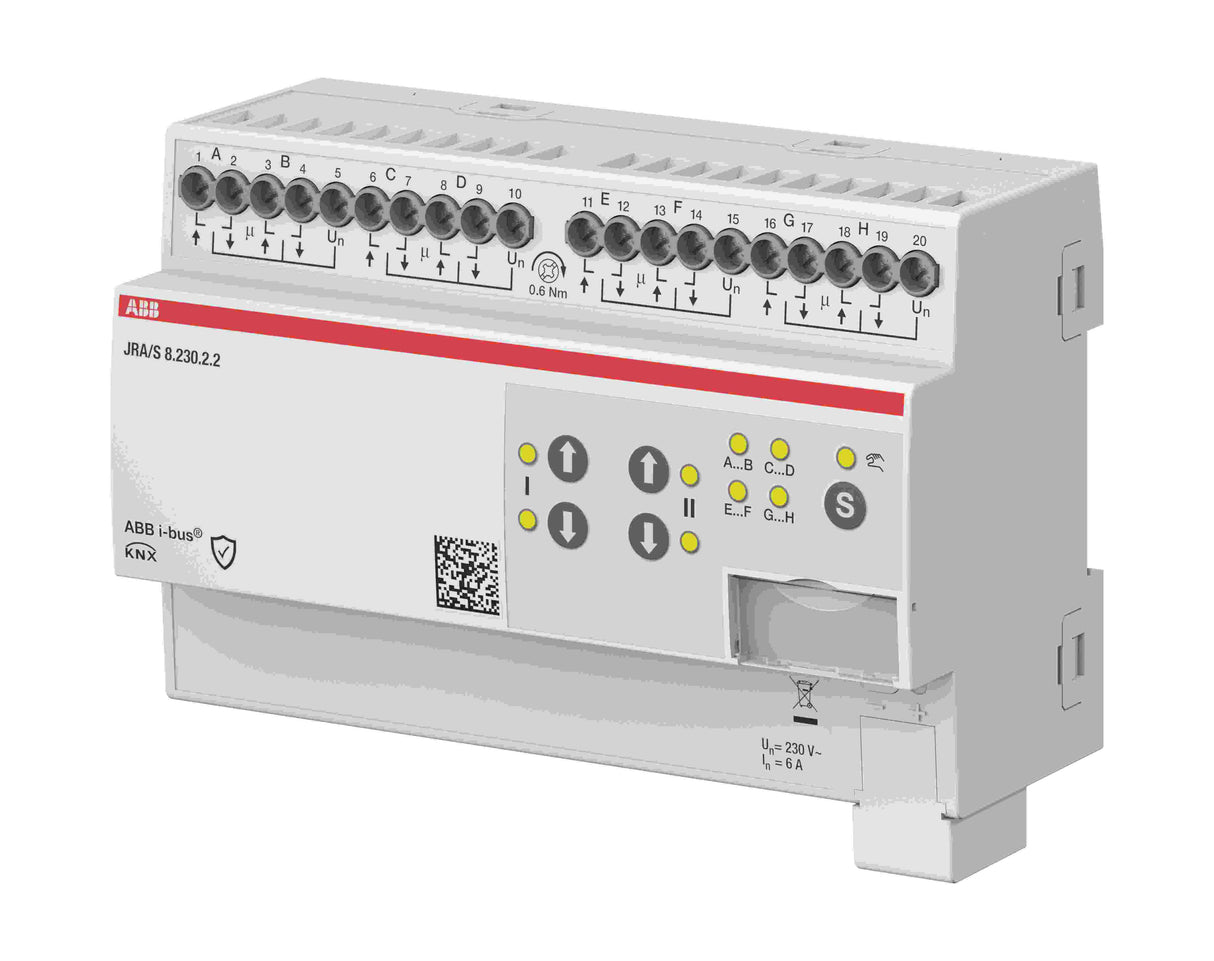ABB Jalousie-/Rollladenaktor 8-fach mit manu eller Bedienung  – 2CDG110286R0011