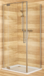 ALVA Viva 1.0 Seitenwand f.Pendelt. 87,8-90,3/200cm, Silber HGL, ESG