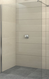 Alva Dura Freistehende Seitenwand 87,8-90,8/200cm, Silber Matt, ESG Clean - AQDUDUFSW90MC